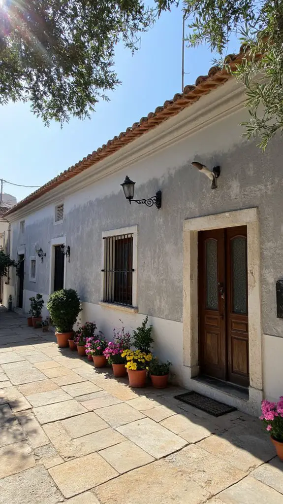 terracotta tiles enhance gray