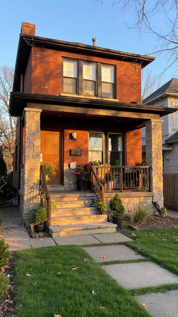 textured brick and stone