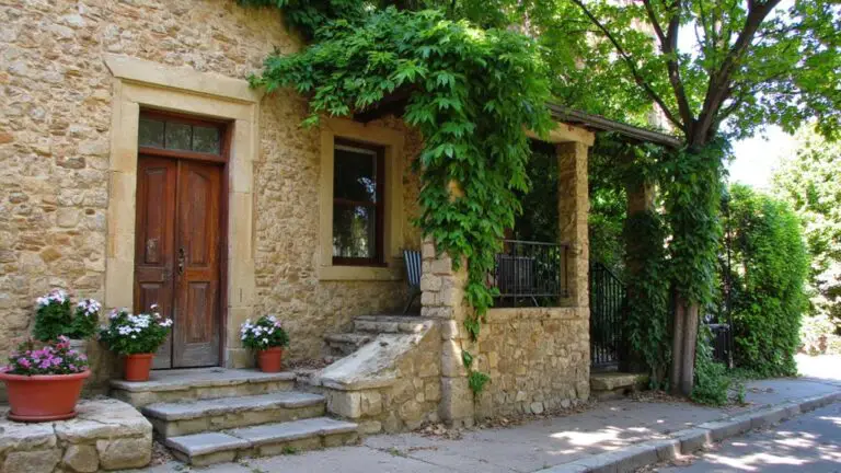 textured brown stone exterior