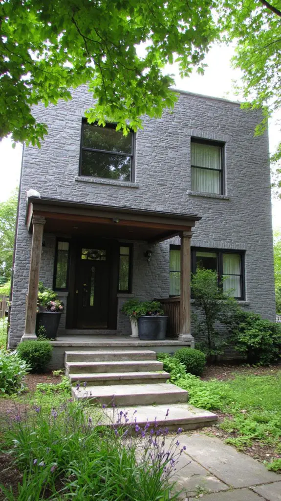 textured gray brick patterns