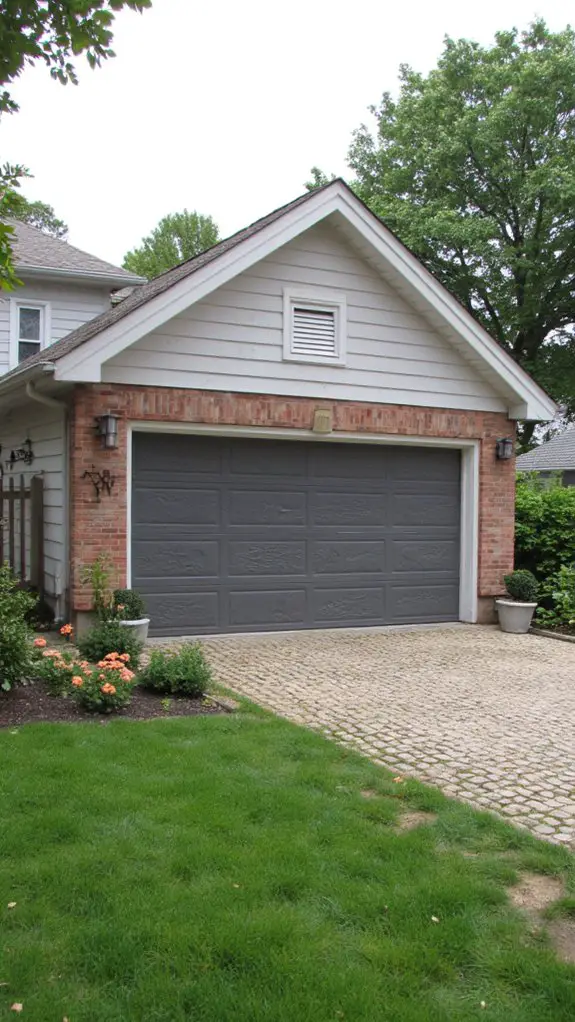 textured gray garage door
