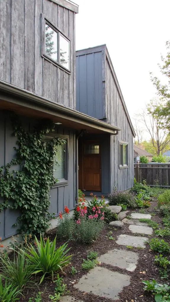 textured gray vertical panels