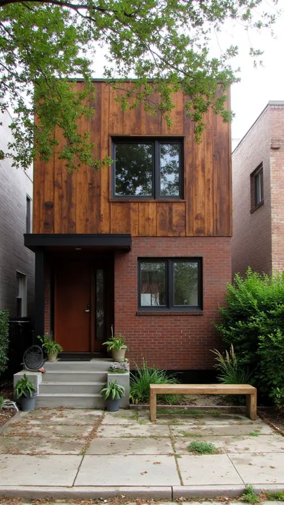 textured modernist facade design