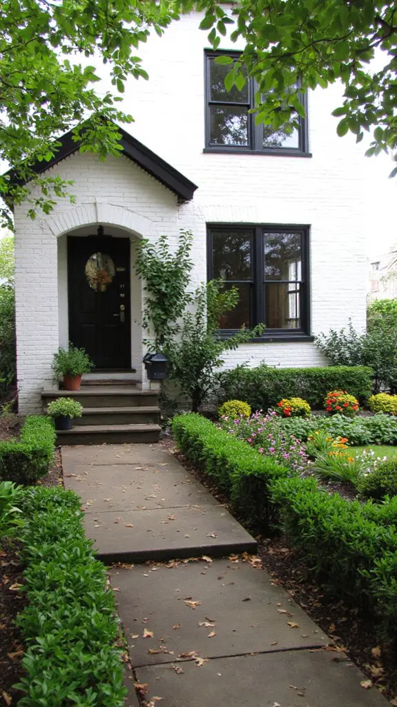 thoughtful landscaping enhances facades