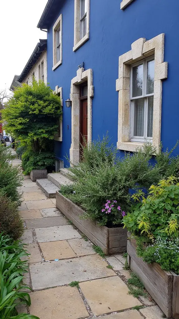 timeless blue and limestone