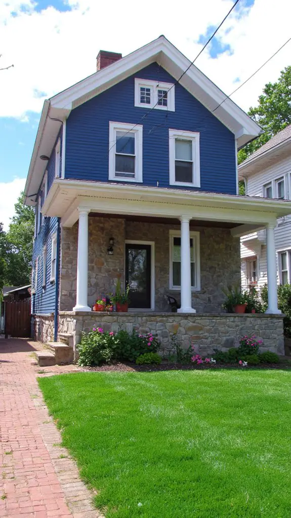 timeless blue colonial charm