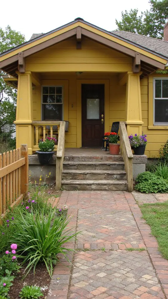 timeless craftsman yellow home