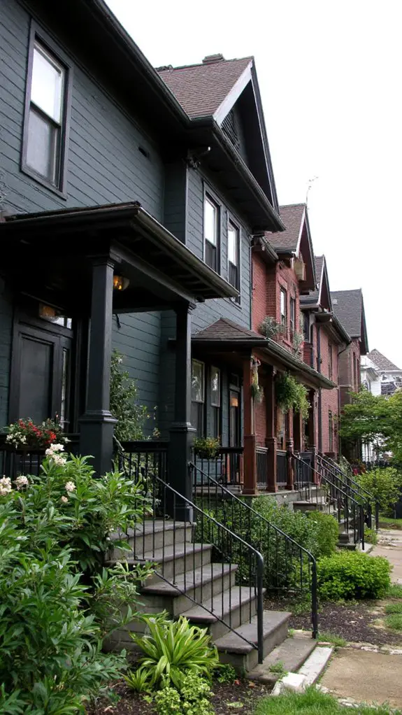 timeless dark green facades