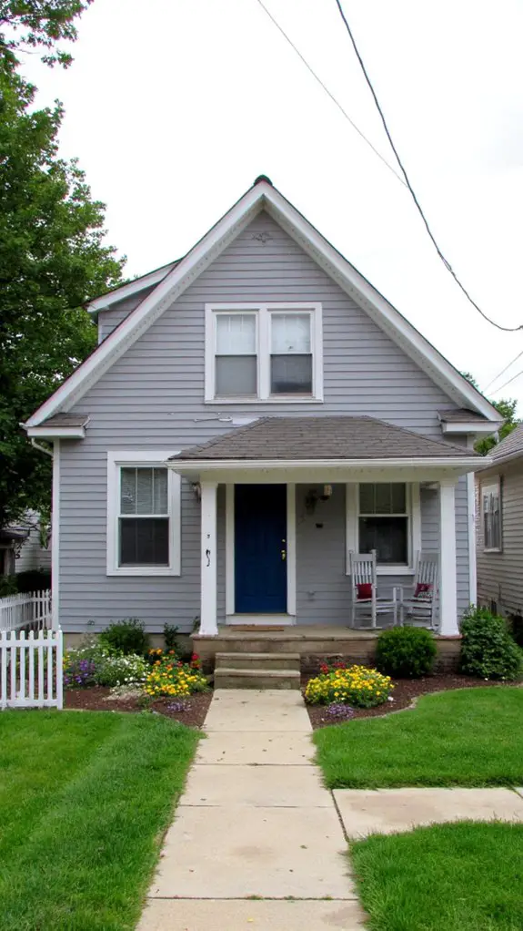 timeless gray clapboard charm