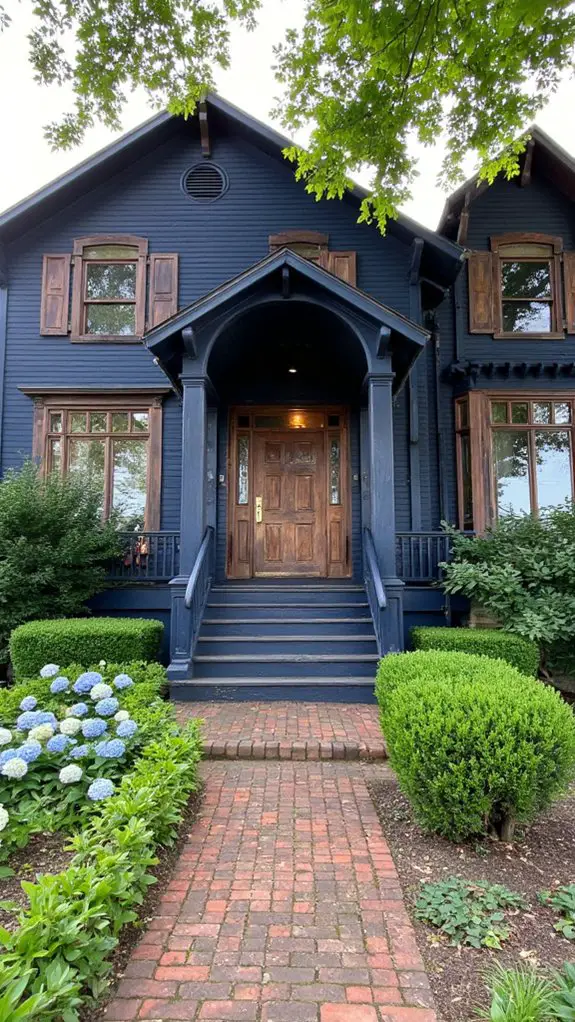 timeless navy and brown elegance