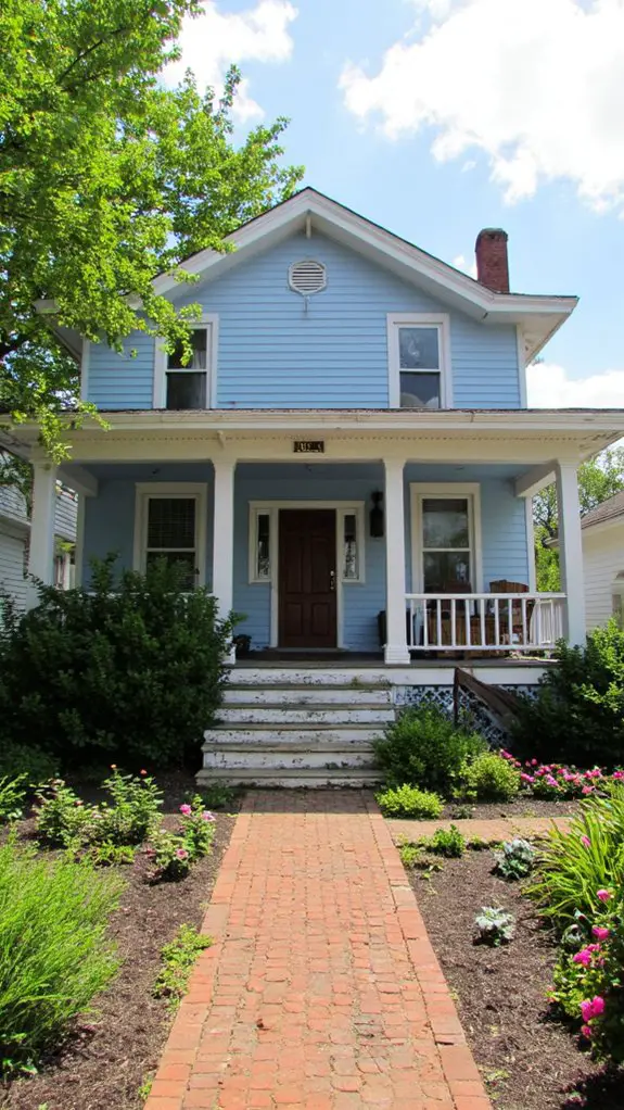 timeless powder blue colonial