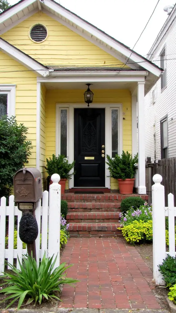 timeless yellow elegant black door