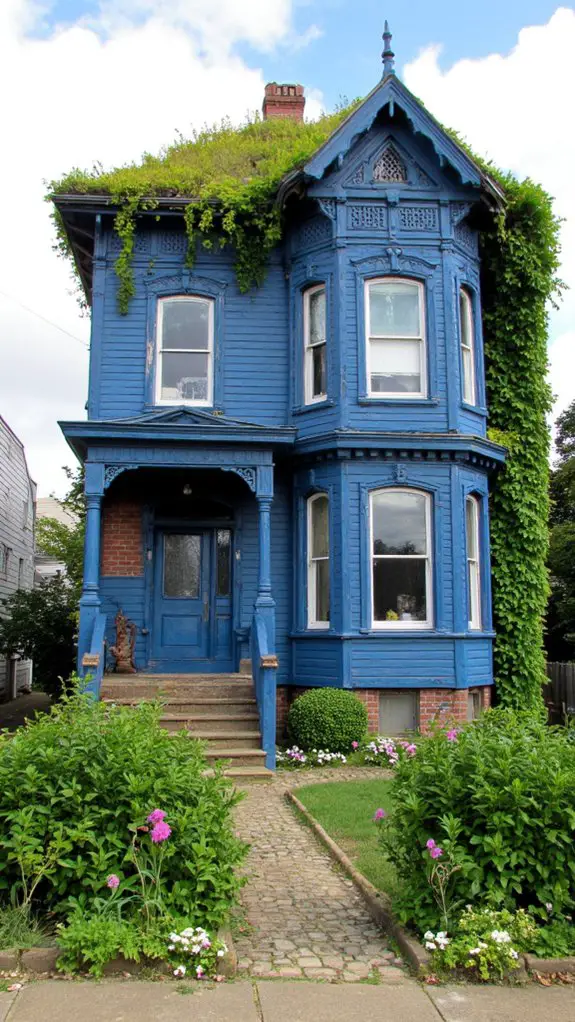 traditional blue victorian charm