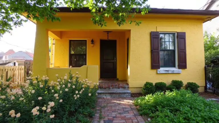 traditional yellow house exterior