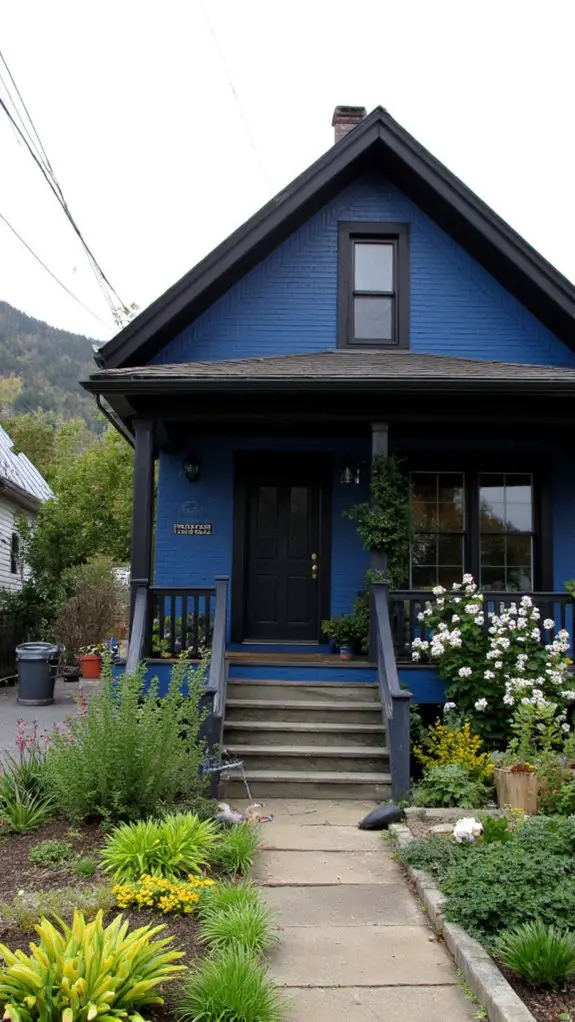 tranquil blue rustic black