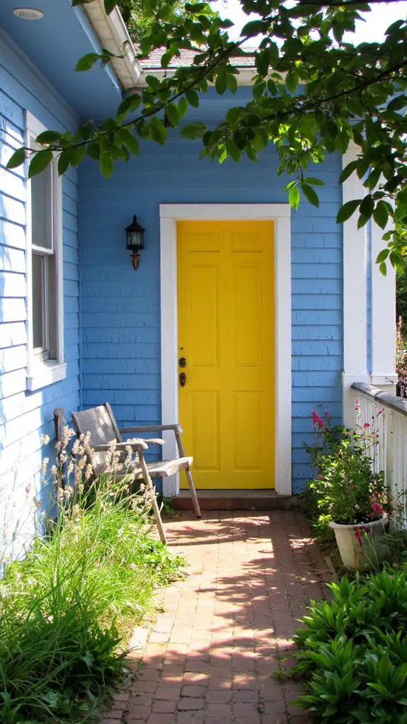 tranquil blue vibrant door