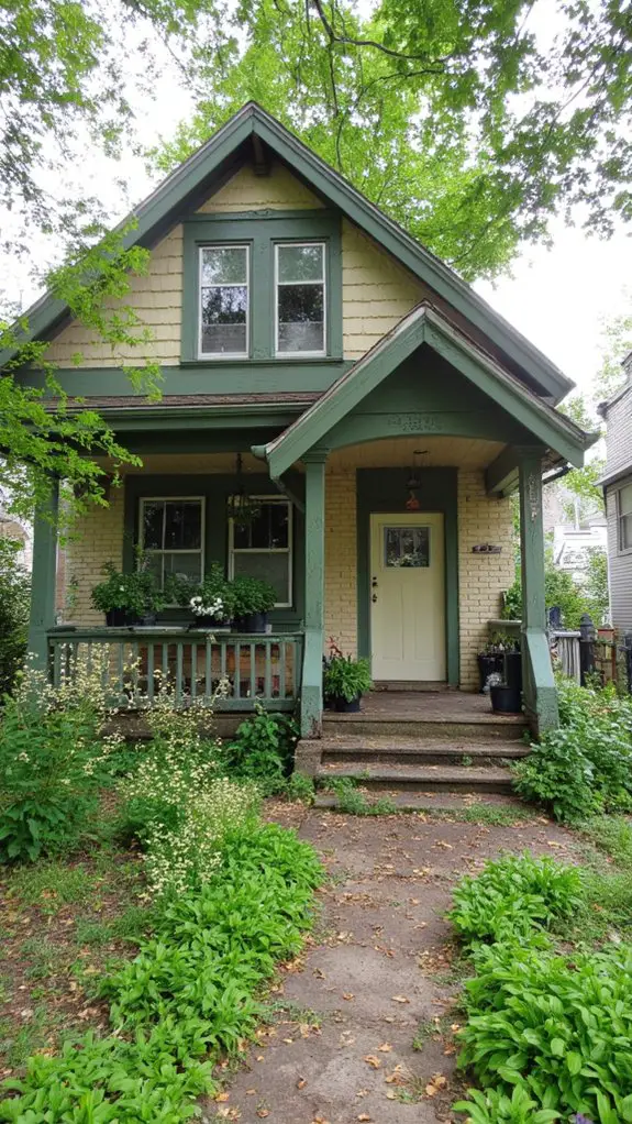 tranquil green and cream