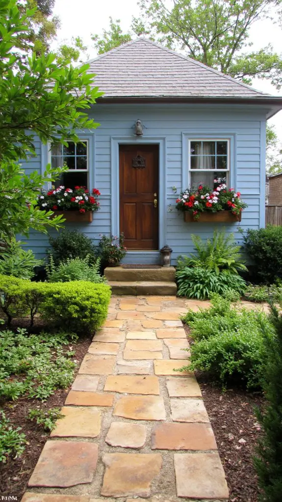 tranquil light blue pathways
