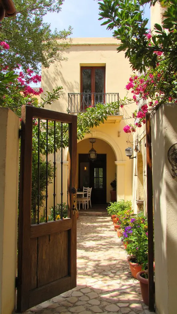 tranquil mediterranean villa ambiance