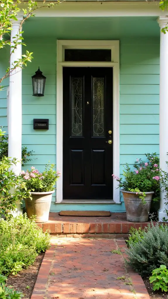 tranquil mint dramatic black