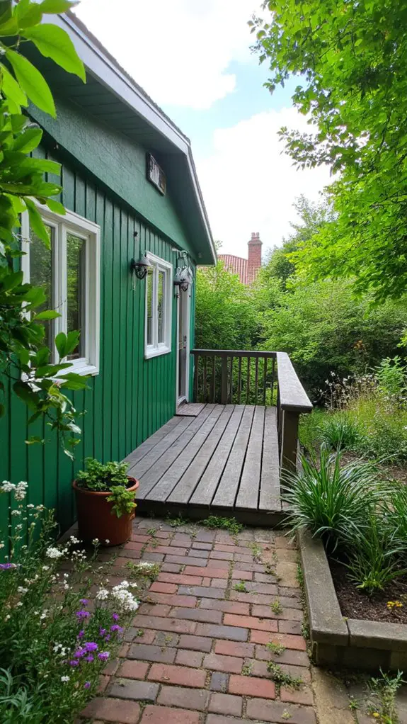 tranquil modern green retreat