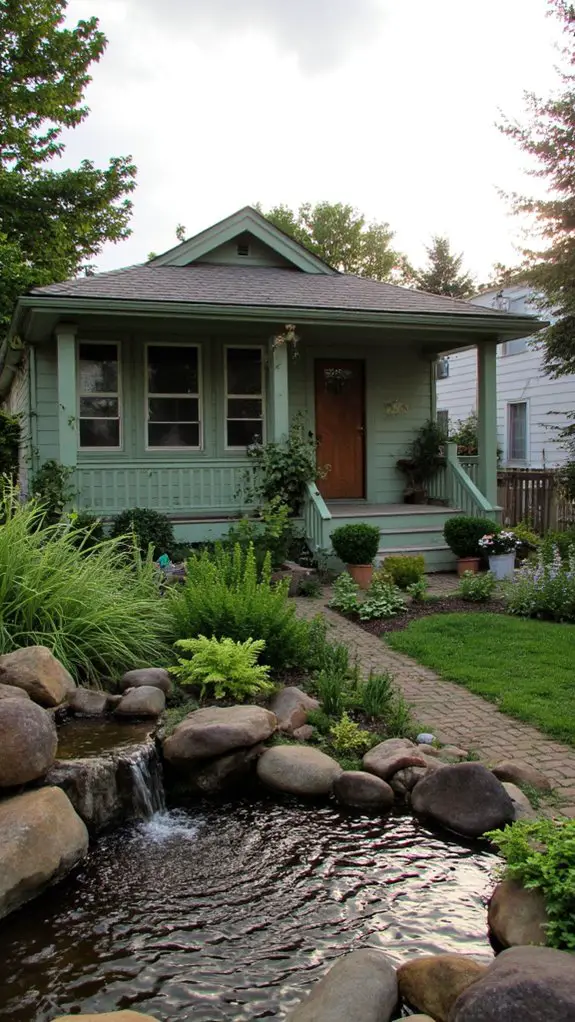 tranquil outdoor water features