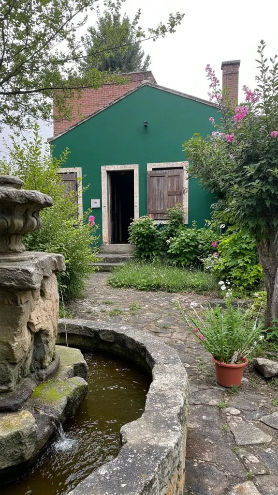 tranquil outdoor water features