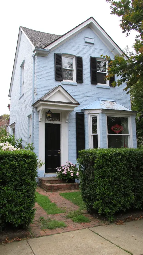 tranquil pale blue exterior