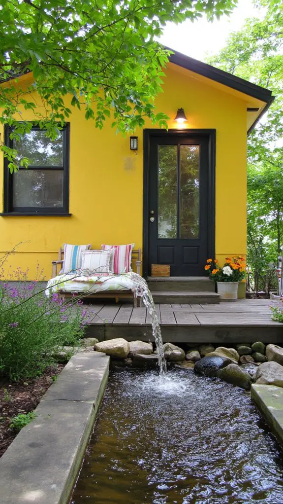 tranquil patio water feature