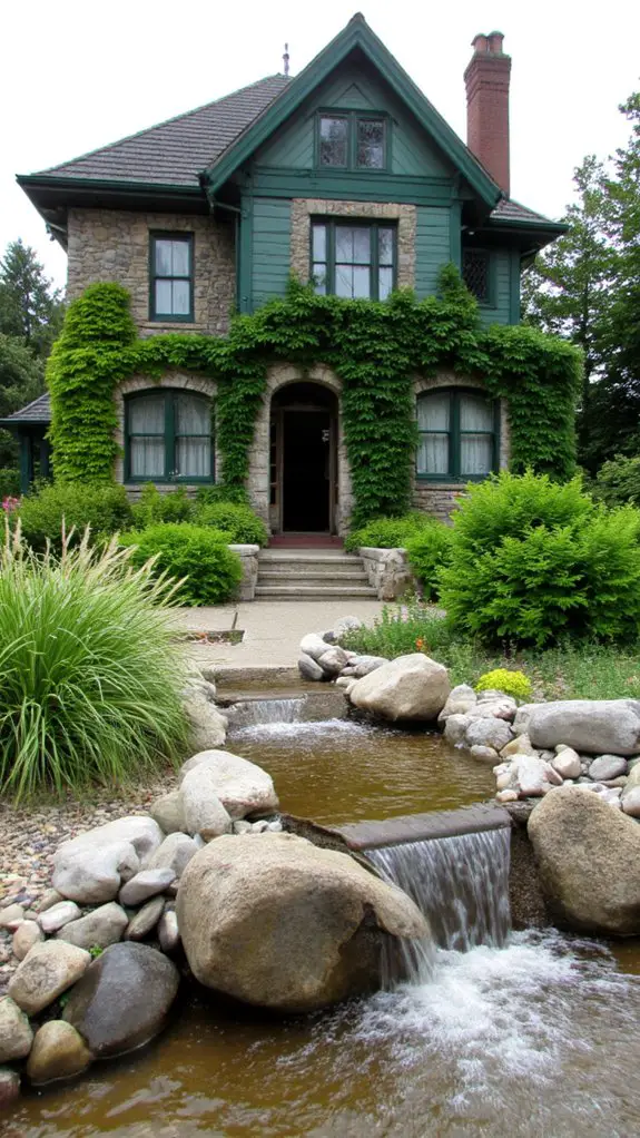 tranquil stone water features