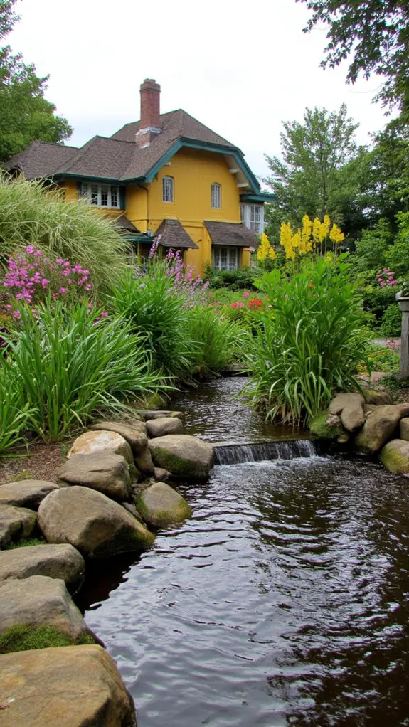 tranquil water garden ambiance