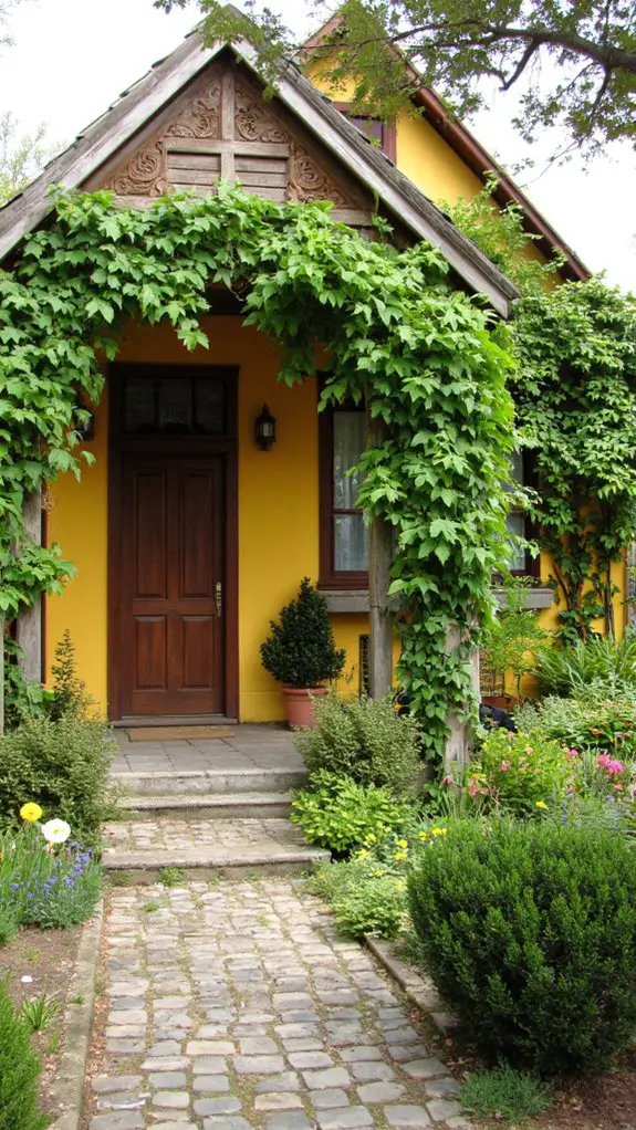 trellis with climbing vines