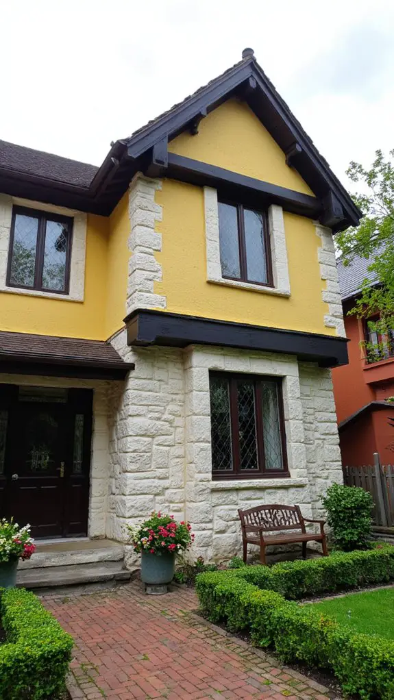 tudor elegance with stone