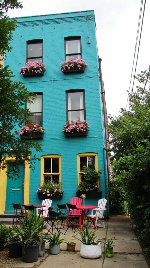 turquoise accented urban loft