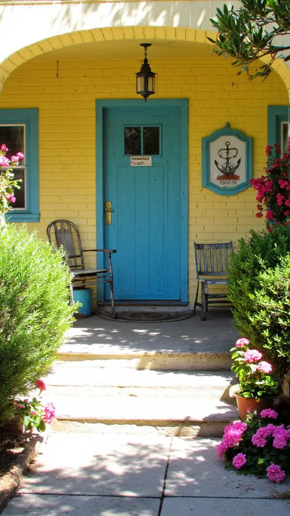 turquoise coastal front door