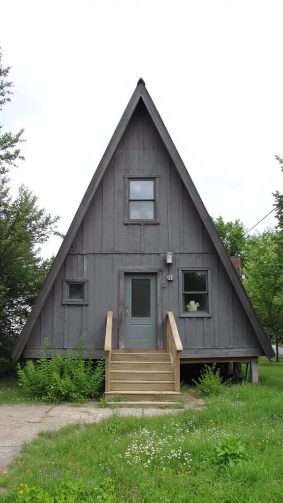 unique gray a frame design