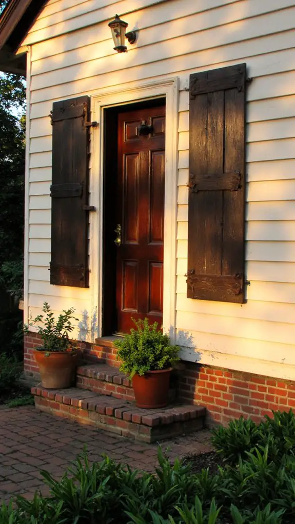 unique hardware enhances shutters