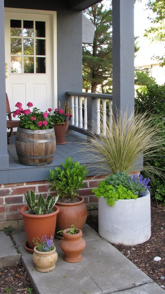 unique planters enhance curb appeal