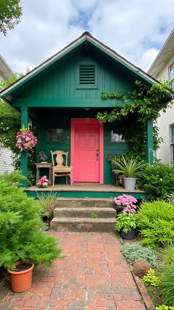 uplifting vibrant coral accents