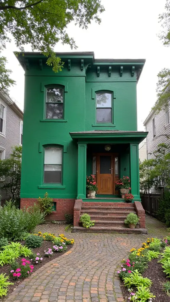 vibrant apple green exterior