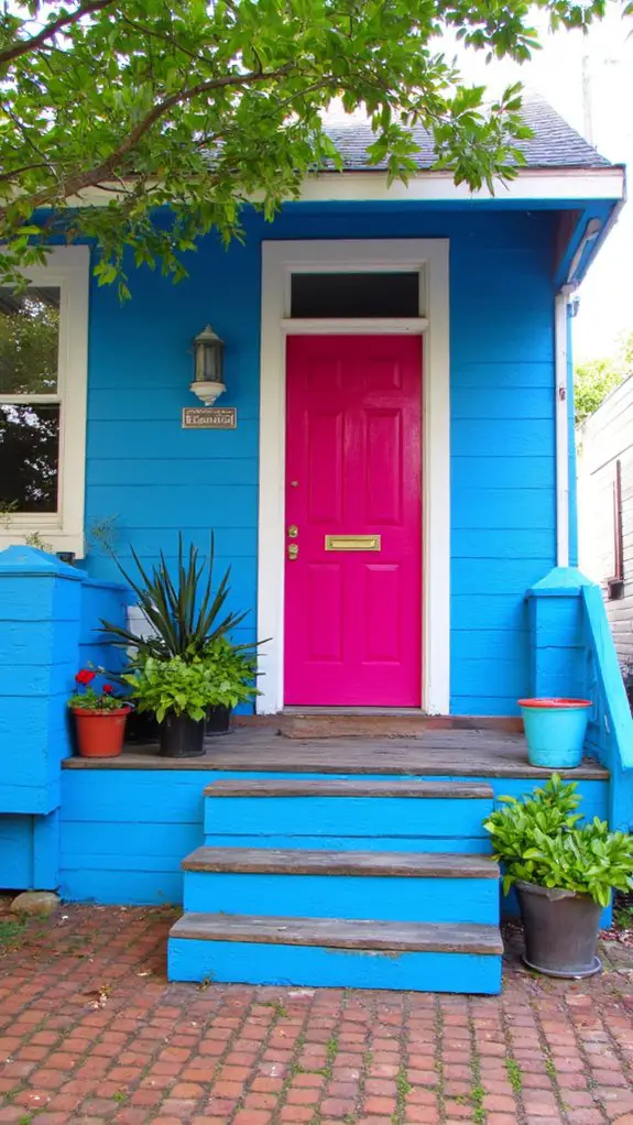 vibrant azure pink entrance