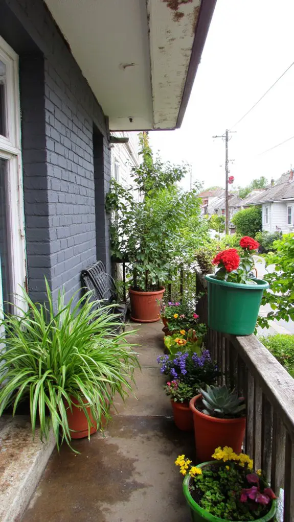 vibrant balcony container gardens
