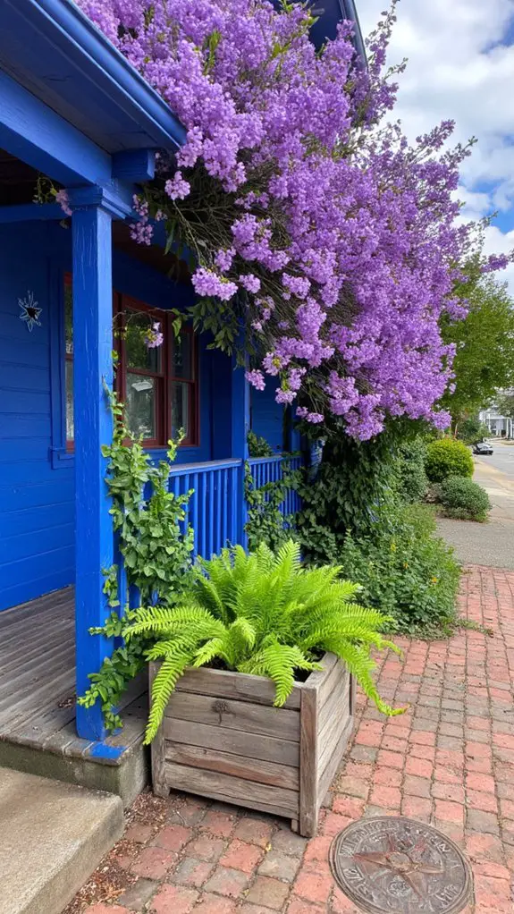 vibrant blue low maintenance shrub