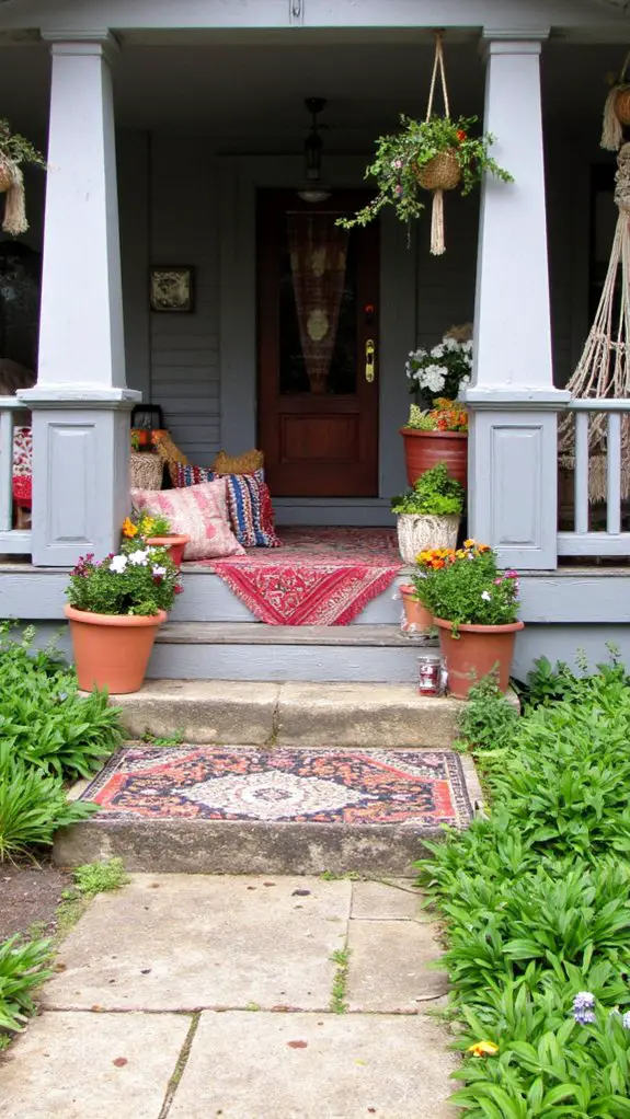 vibrant bohemian porch oasis