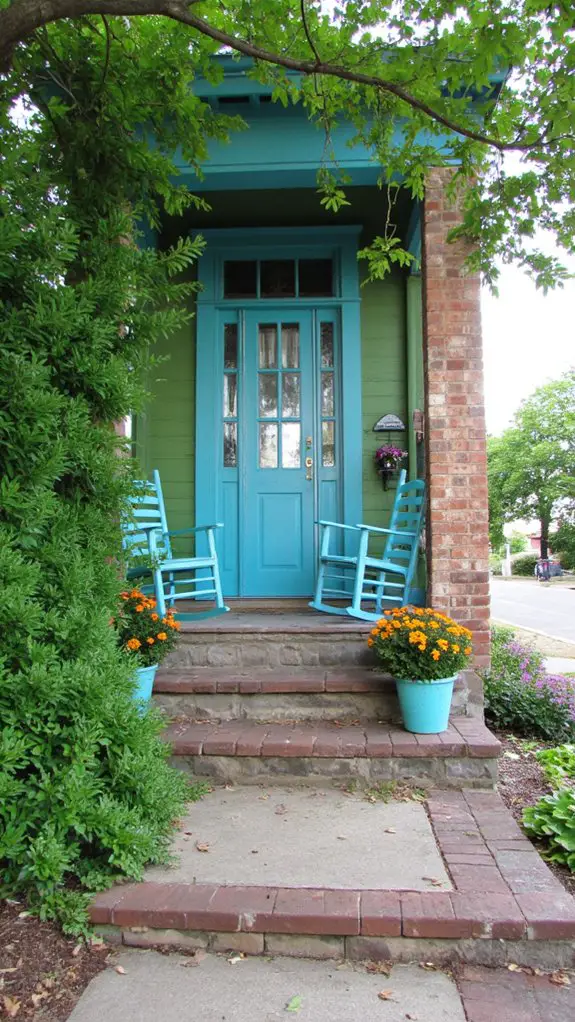 vibrant bright aqua accents