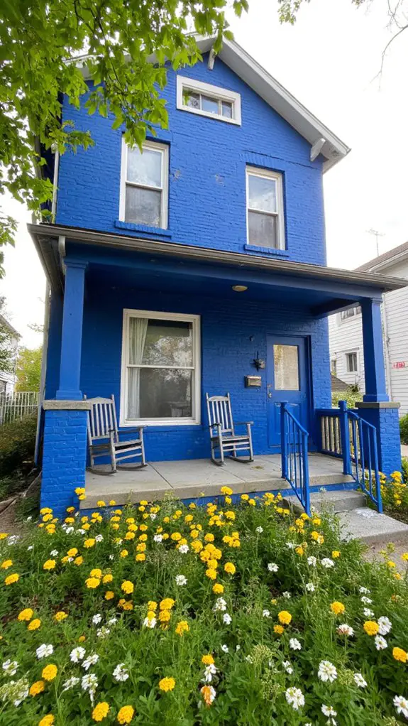 vibrant calming cerulean exterior