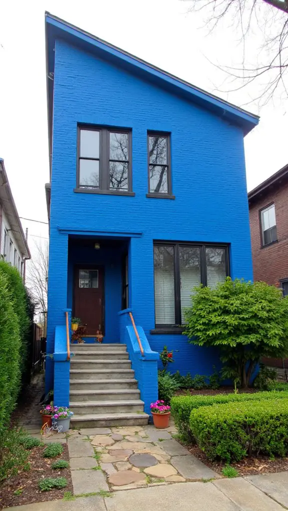 vibrant cerulean home exterior