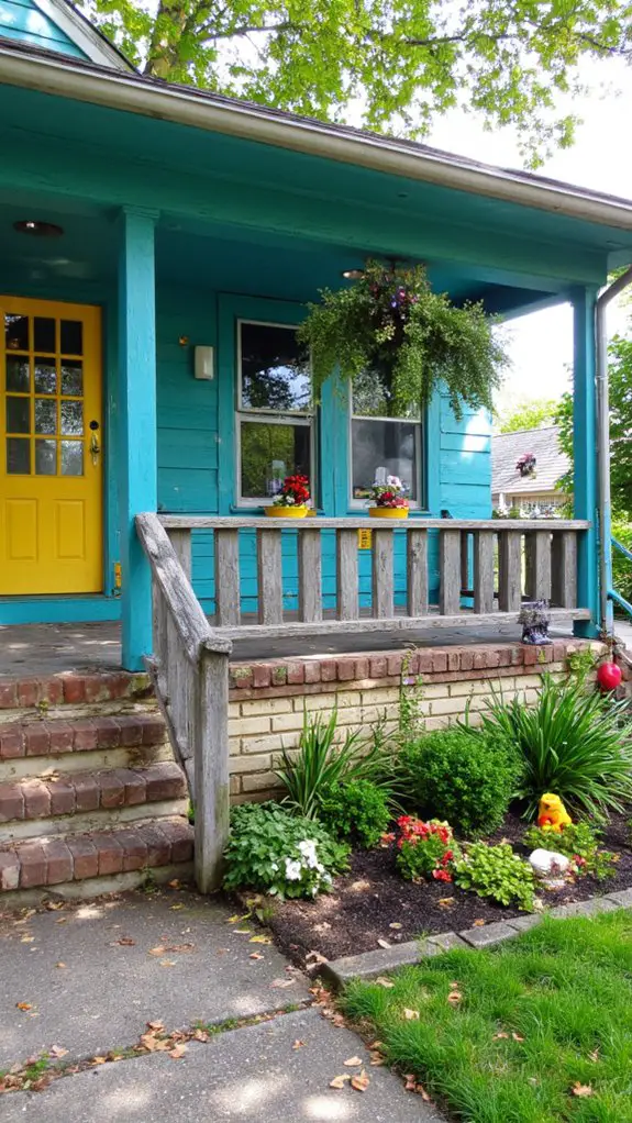 vibrant cheerful exterior accents