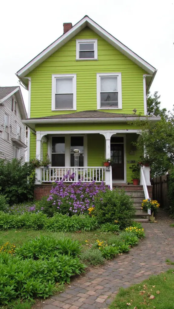 vibrant cheerful home exterior