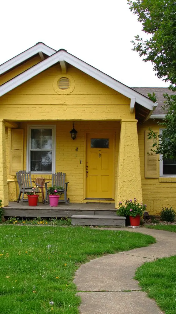 vibrant cheerful home exterior
